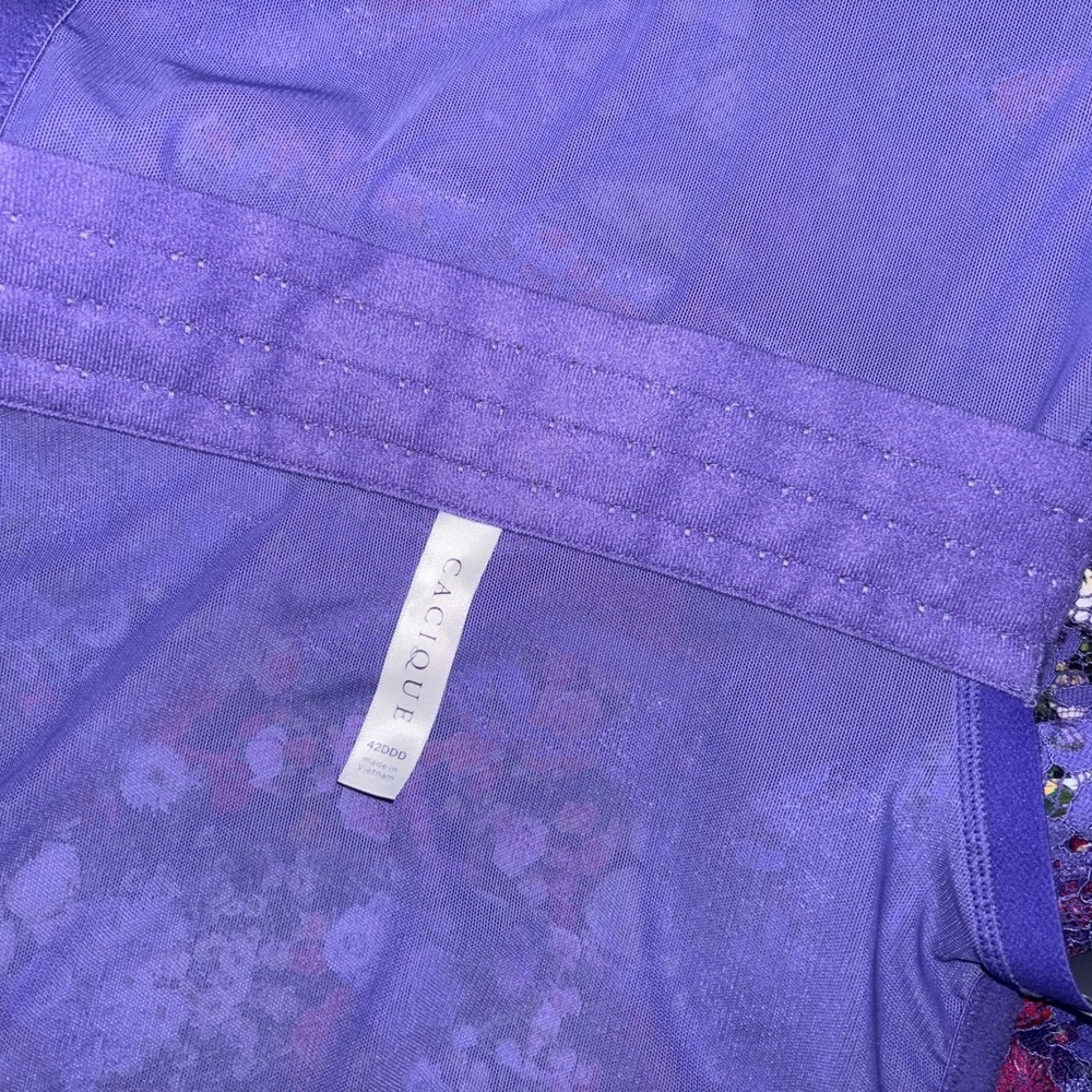 Lane Bryant Cacique Purple Floral Lace Corset - Picture 3 of 4